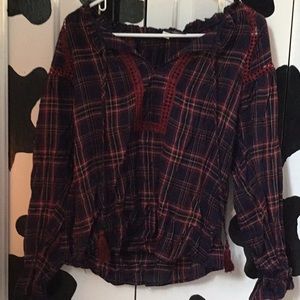Plaid blouse from francescas